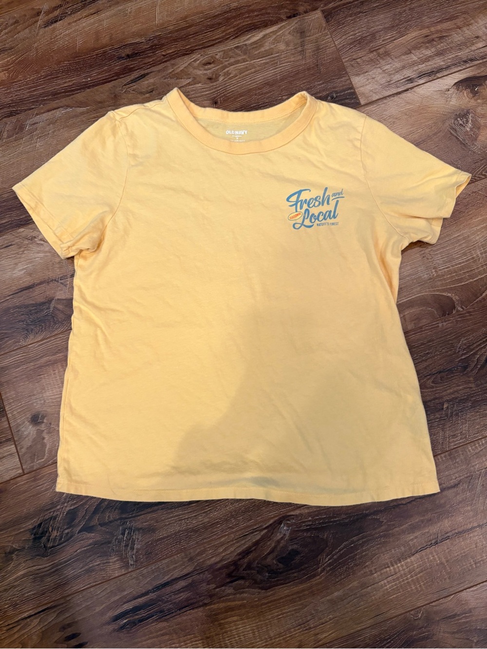 Old Navy Womens Yellow Graphic Tee